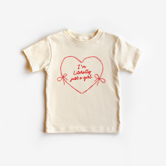 I'm Literally just a girl Hearts Kids Shirt