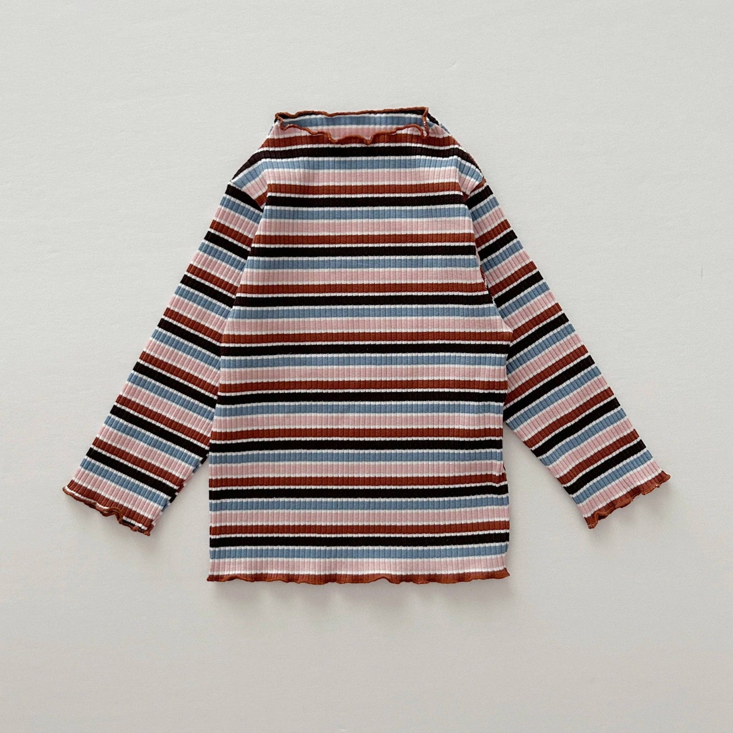 Kids Cozy Ribbed Muti Stripe Top