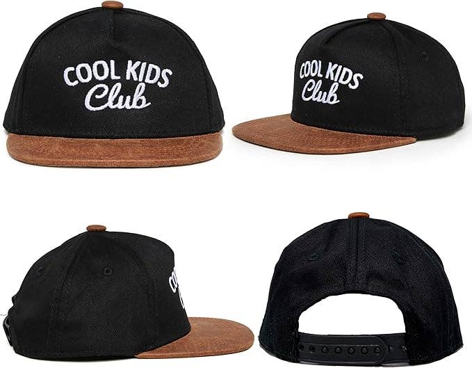 Flat Brim Trucker Hat - Cool Kids Club - Black