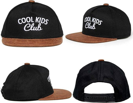 Flat Brim Trucker Hat - Cool Kids Club - Black