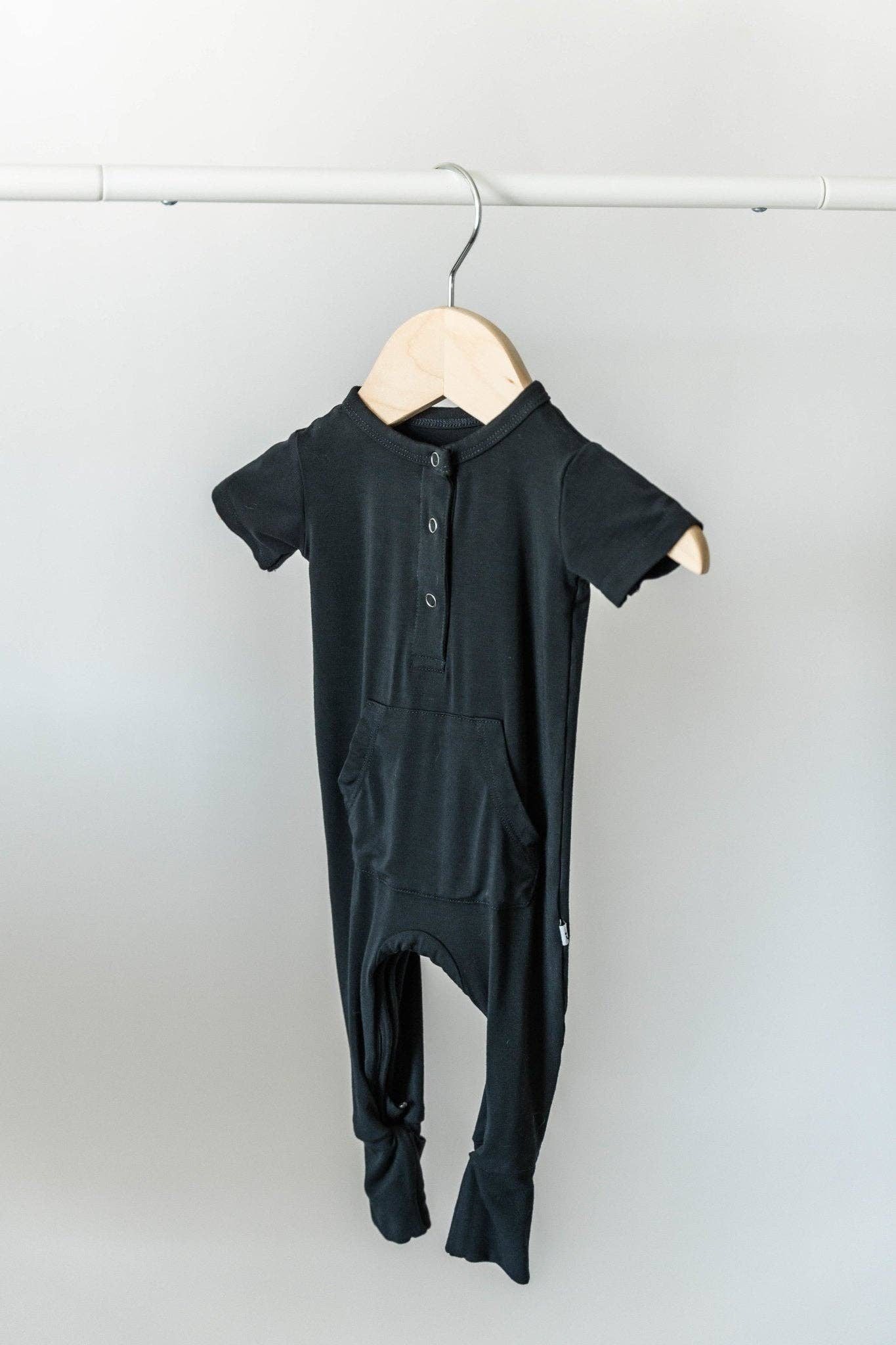 Short Sleeve Romper - Jett Black