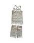 Ribbed Two-Piece Tank & Bike Short Set - Gray