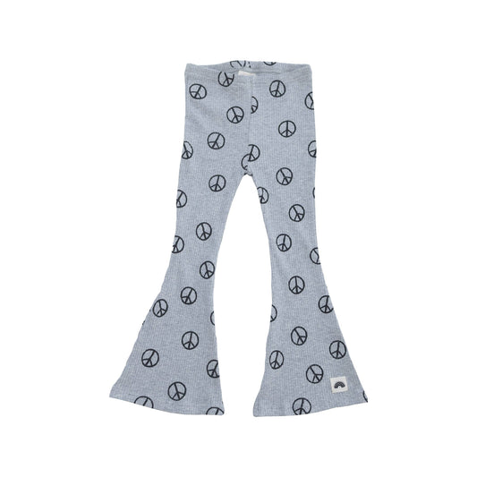 Flared Leggings - Grey Peace