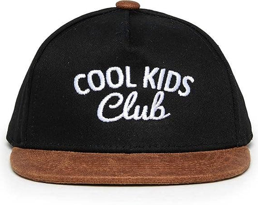 Flat Brim Trucker Hat - Cool Kids Club - Black