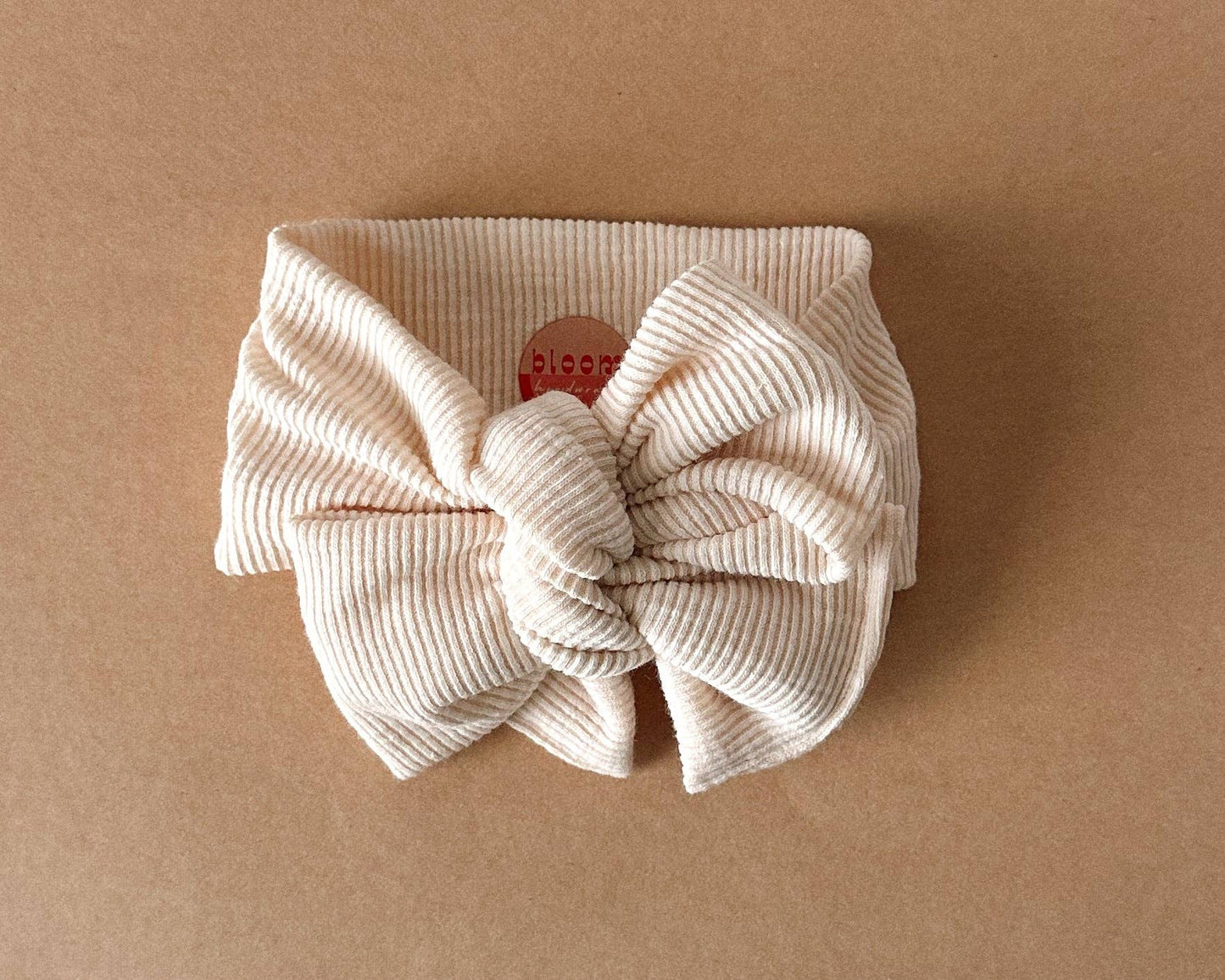 Oversized Bow Ivory Tie On Headwrap