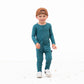 Zip Romper - Peacock Ribbed