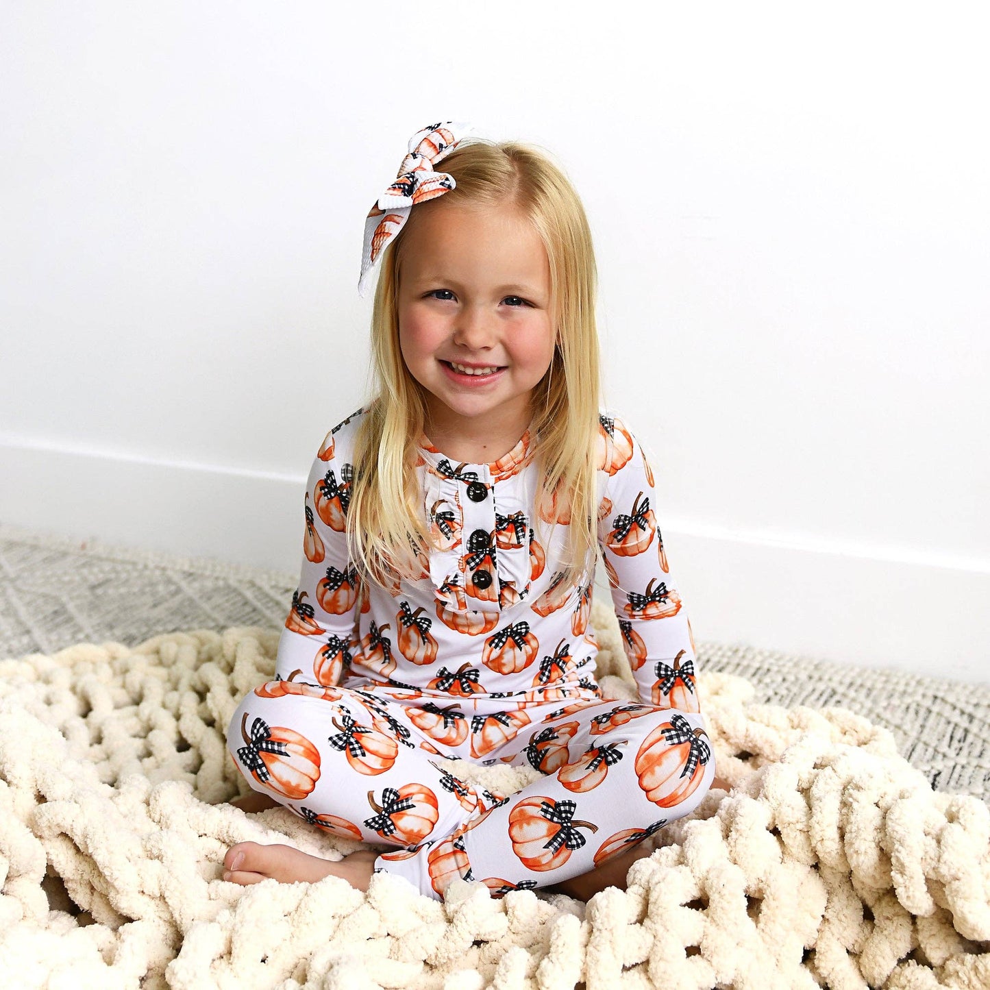 Lilith Pumpkin RUFFLE TWO PIECE Bamboo Halloween Lounge Set