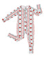 Bamboo Zip Romper | Retro Candy Cane