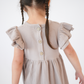 Organic Cotton Ruffle Dress | Mushroom