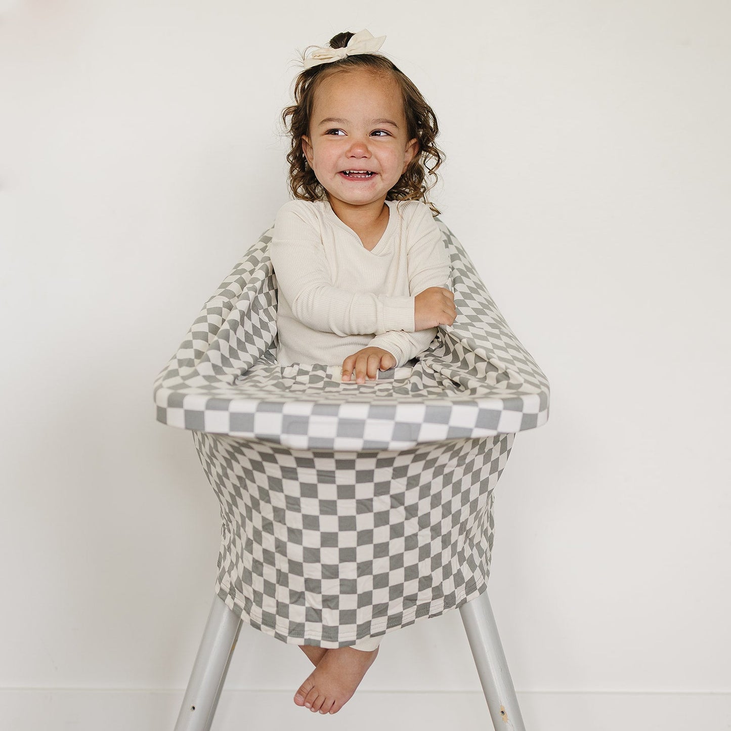 Light Green Checkered Bamboo Multi-Use Cover