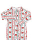Bamboo Zip Romper | Retro Candy Cane