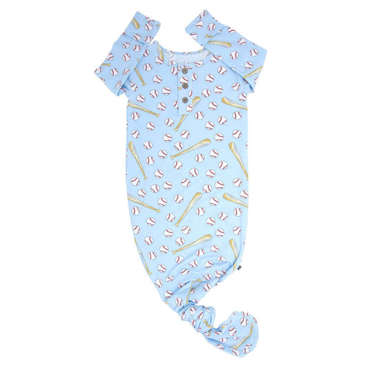 Knotted Gown - Little Slugger Blue