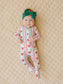 Bamboo Zip Romper | Retro Candy Cane